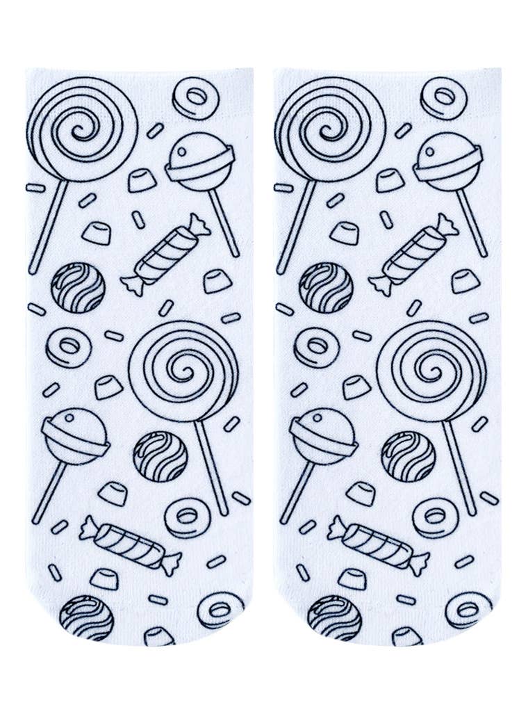 DIY Coloring Kit - Sweet Treats - Ankle Socks