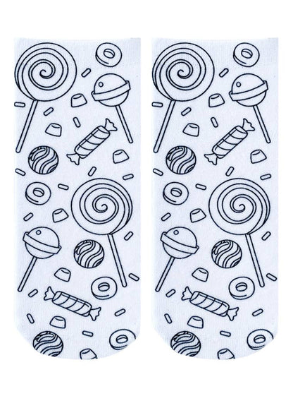 DIY Coloring Kit - Sweet Treats - Ankle Socks