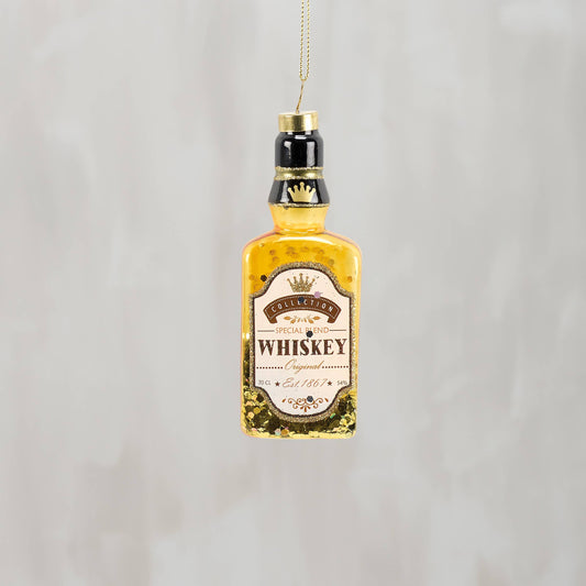 Glass Whiskey Bottle Ornament