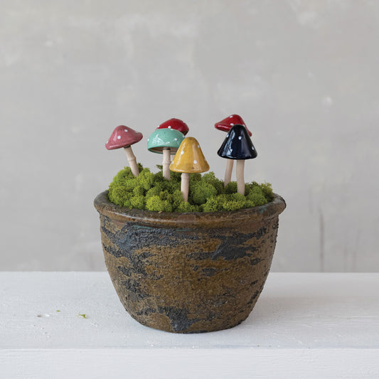 Mushroom Plant Stake