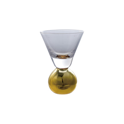 Shot Glass - Gold Electroplated Ball Stem