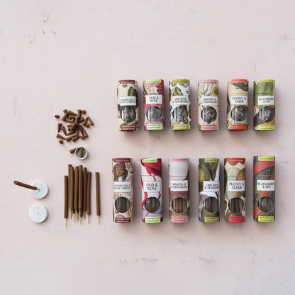Oud & Rose - Incense Cones with Incense Holder