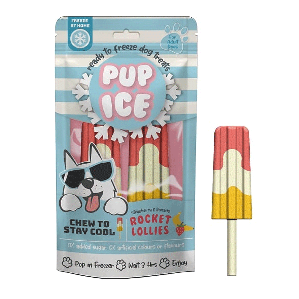 King Wholesale Pet Goods - ETHICAL/SPOT Pup Ice Rocket Lollies Strawberry and Banana