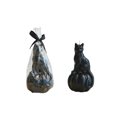 Black Cat Pumpkin - Candle