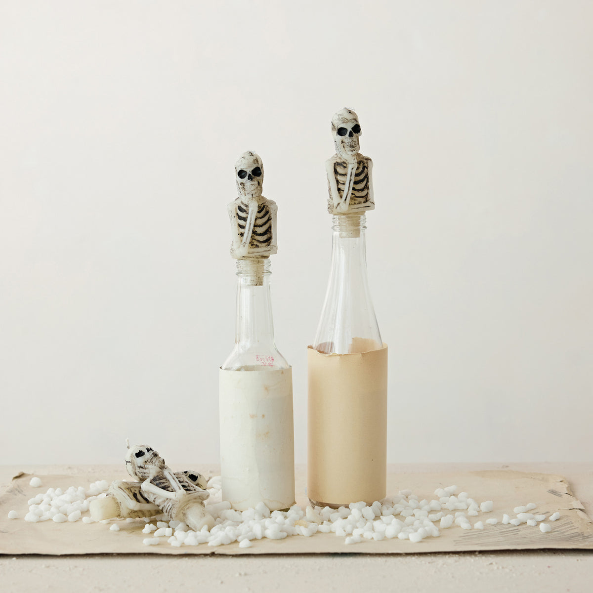 Skeleton - Bottle Taper Candles