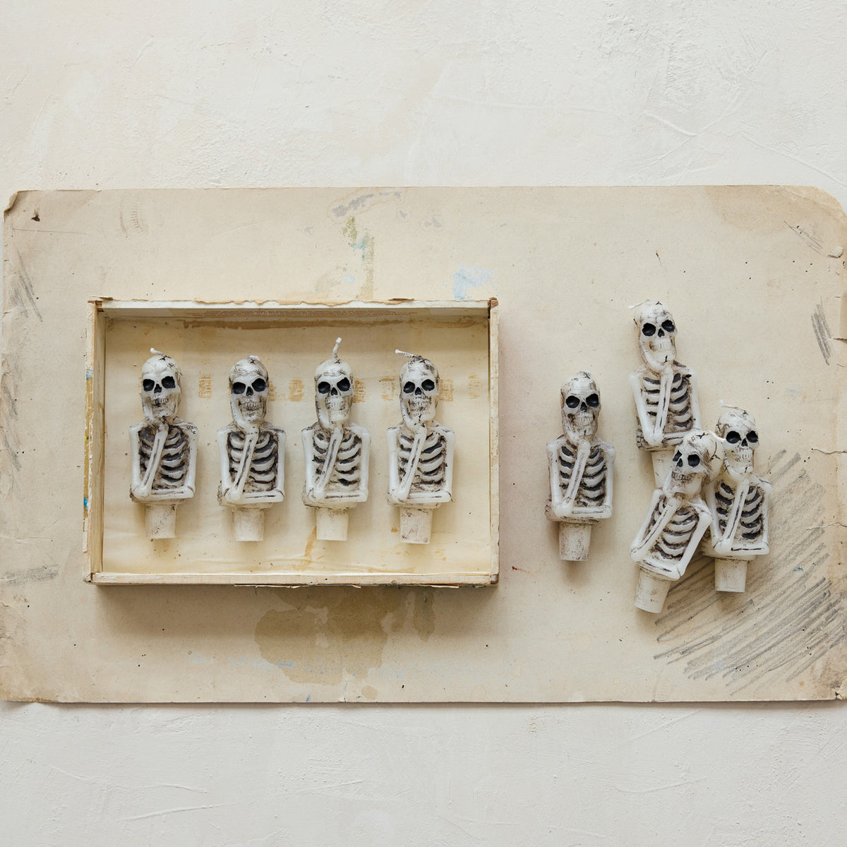 Skeleton - Bottle Taper Candles