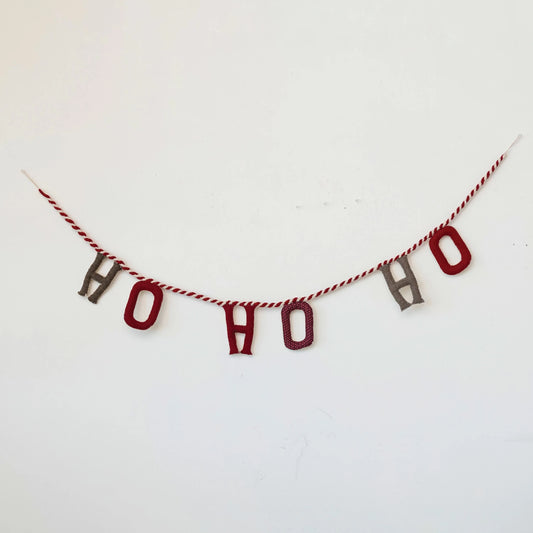 Wool Felt "Ho Ho Ho"  Garland