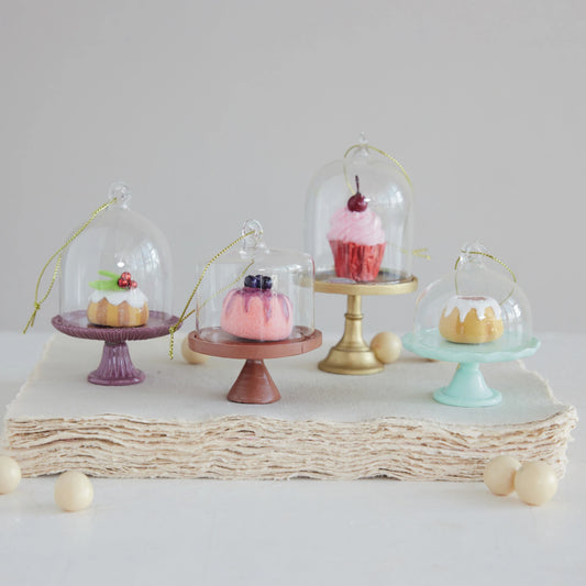 Glass Cloche Treat - Ornament - Assorted Styles