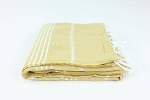 Mustard Striped - Turkish Peshtemal Towel