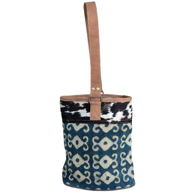 Double Wine Bag - Blue & White Diamond - Ganje’s