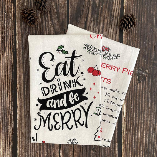 Apple Cranberry Pie - Kitchen Towel - Set of 2