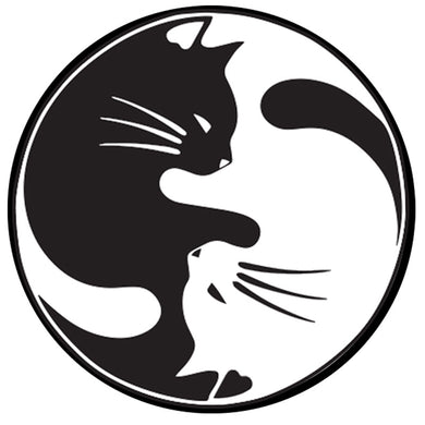 Yin Yang Cat - Iron On Patch