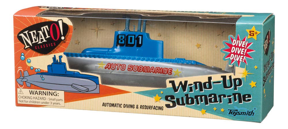 Neato! Retro Wind Up Diving Submarine
