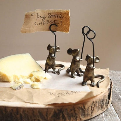 Cast Iron Mouse - Card Holder - Ganje’s