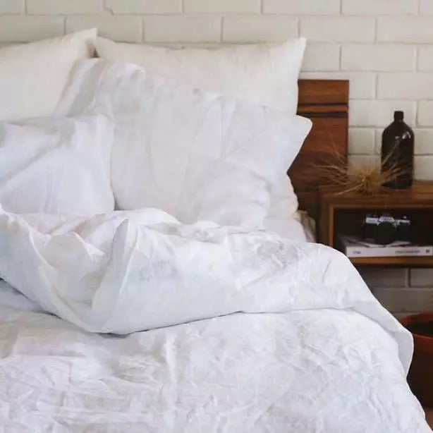 French Linen Sheet Set - White - Ganje’s