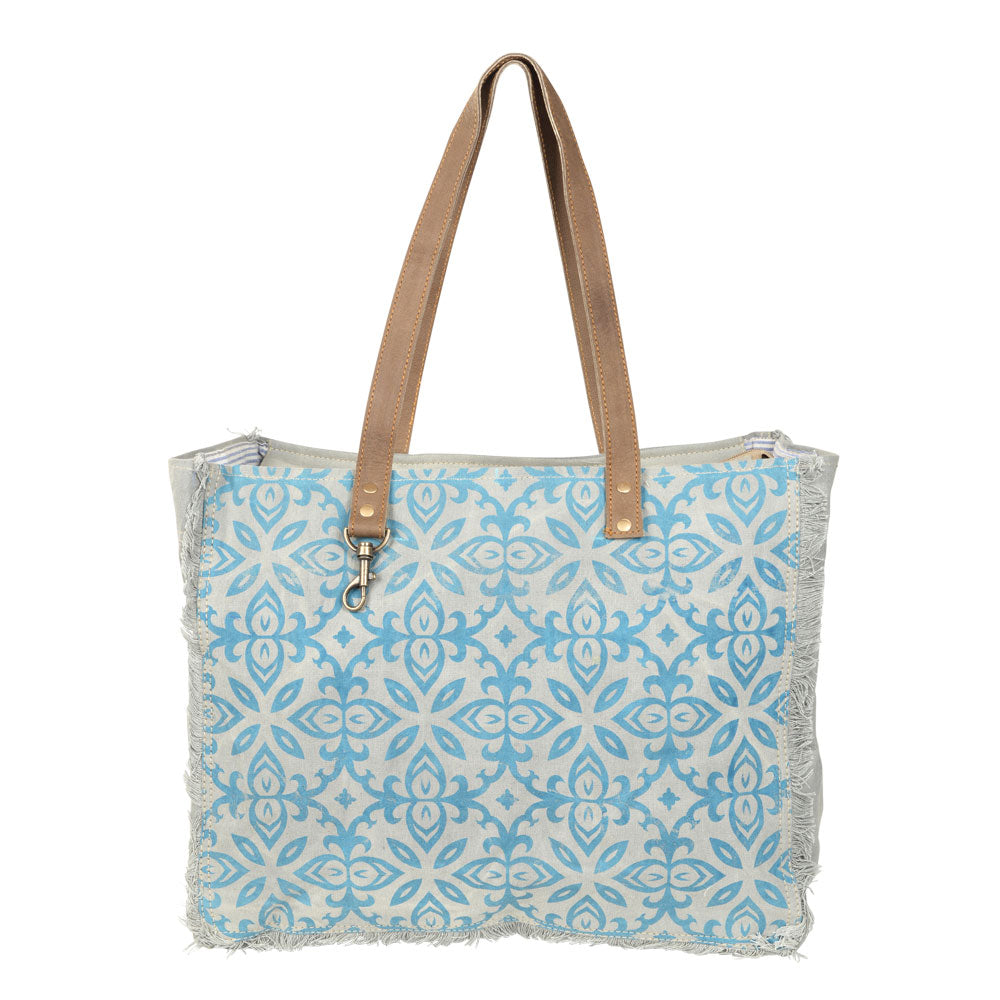 Damask Tote Shoulder Bag