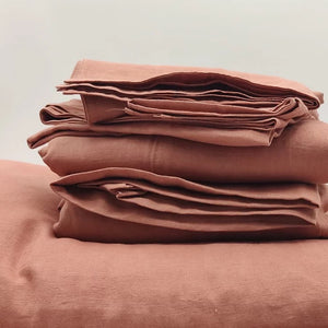 French Linen Sheet Set - Clay - Ganje’s