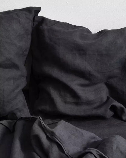 French Linen Sheet Set - Charcoal - Ganje’s